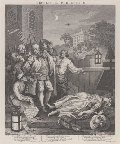 Det tredje stadiet av grymhet: Grymhet i fulländning av William Hogarth