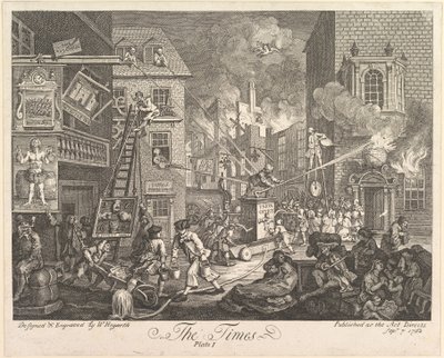 The Times, skylt 1, 7 september 1762. av William Hogarth