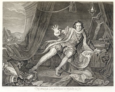 Skådespelaren David Garrick i rollen som Richard III, 1746 av William Hogarth