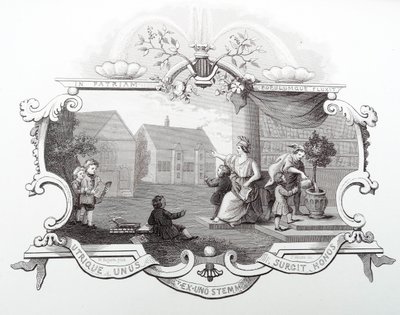Biljett till Tiverton skolfest av William Hogarth