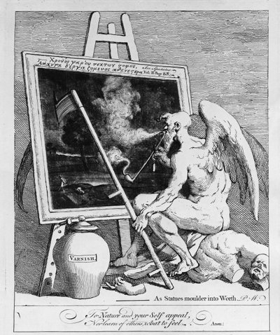 Tid som röker en bild, 1761 av William Hogarth