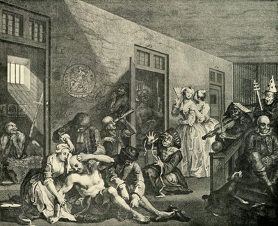 Behandling av de galna, 1733, 1925. av William Hogarth