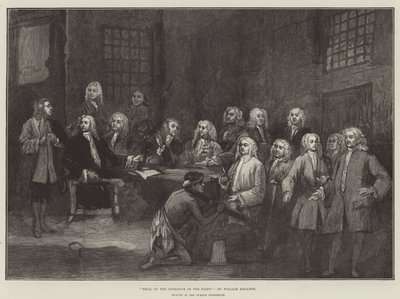 Rättegång mot flottans guvernör av William Hogarth