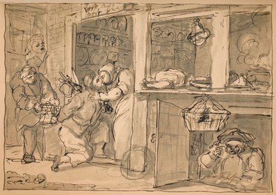 Oanvänd teckning för industri och sysslolöshet, 1747. av William Hogarth