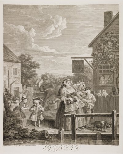 en: Fyra tider på dygnet: Kväll av William Hogarth