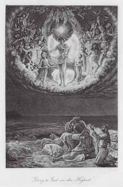 "Ära till Gud i det högsta" (fotogravyr) av William Holman (after) Hunt