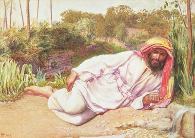 Arab som vilar vid en ström, 1854 av William Holman Hunt