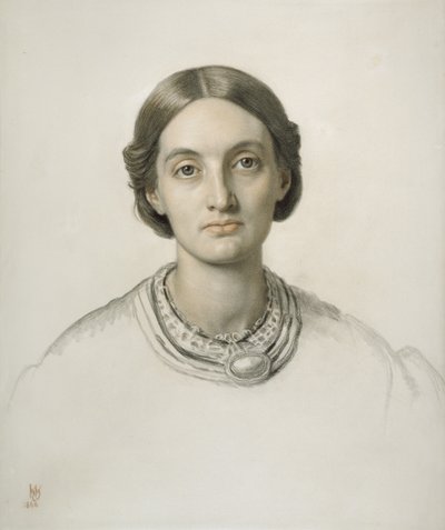Fanny Holman Hunt (röd och svart krita) av William Holman Hunt