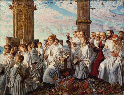 Maj morgon på Magdalen College, Oxford, Ancient Annual Ceremony av William Holman Hunt