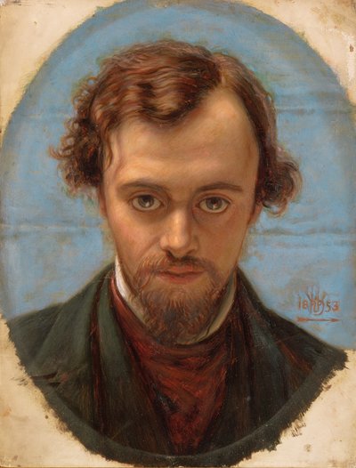 Porträtt av Dante Gabriel Rossetti, 1853 av William Holman Hunt