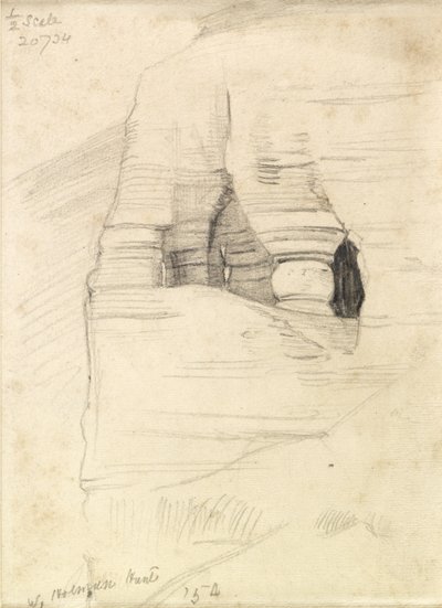 Stenar vid Wady Zuara, Döda havet, 1854 av William Holman Hunt