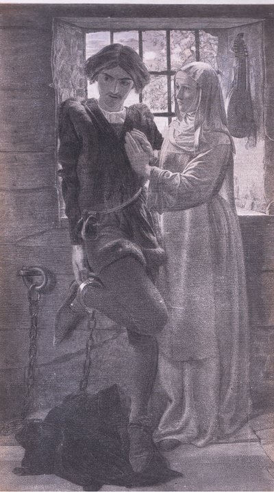 Claudio och Isabella, Bibbys årsbok, 1916-1917 av William Holman after Hunt
