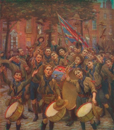 Att heja över scouten, c1914 1928 av William Holt Yates Titcomb