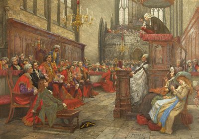 John Wesley predikar inför borgmästaren och Corporation i Bristol av William Holt Yates Titcomb