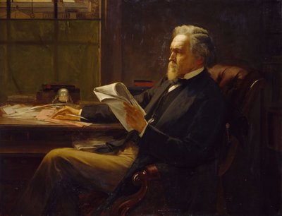 Porträtt av George Jacob Holyoake 1817-1906. av William Holyoake