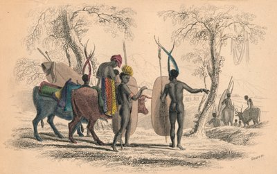 Caffrarian Family Travelling, c1830-talet. av William Home Lizars