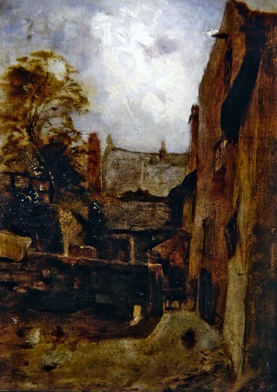 Skiss för Bidestone Farmhouse av William Huggins