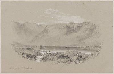Grasmere, Westmorland (krita och gouache på papper) av William Hull