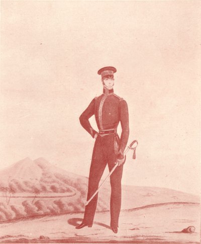 Officer för Madras Army Rifles, Klä av sig, c1837-1843, 1909 av William Hunsley