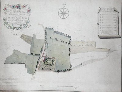 Plan över en egendom belägen vid Grove Street i församlingen Hackney av William Hurst Ashpitel