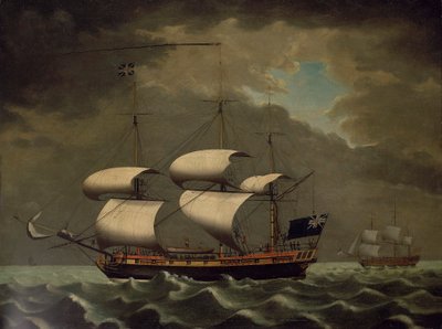 Slavskepp, ca 1780 (olja på duk) av William Jackson