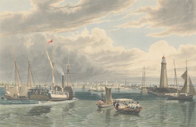 Buffalo, från Lake Erie, publicerad 1836. av William James Bennett
