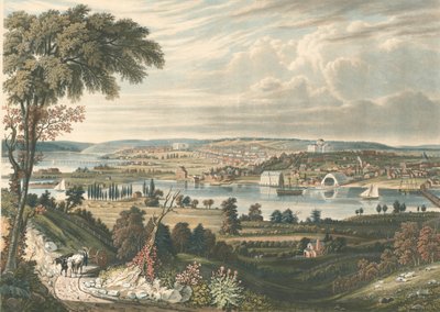 City of Washington: From beyond the Navy Yards, publicerad 1834. av William James Bennett