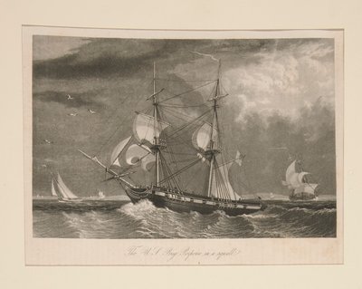 USA:s brig tumlare i storm av William James Bennett