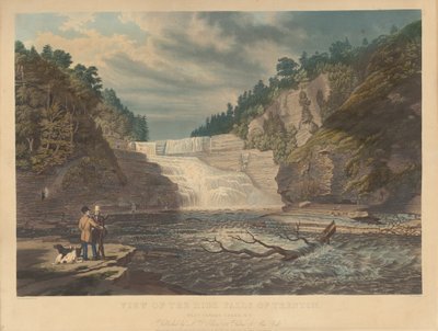 Vy över High Falls i Trenton: West Canada Creek, New York av William James Bennett