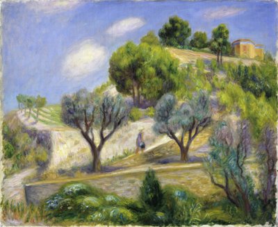 La colline de Vence - "Terrasserad kulle, Vence" Målning av William James Glackens (1870-1938) Olja på duk av William James Glackens