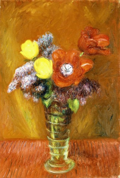 Syrener och tulpaner av William James Glackens