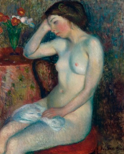sovande flicka av William James Glackens