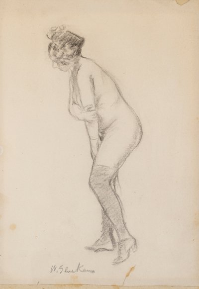 Stående naken kvinna av William James Glackens
