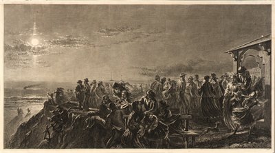 Long Branch i månskenet av William James Linton