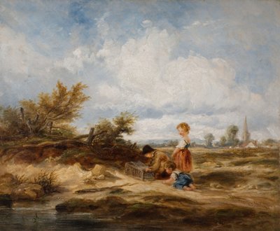 Hampstead Heath - Fågelfällan, 1845. av William James Muller