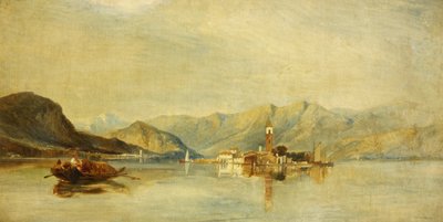 Lago Maggiore och Isola Bella (olja på duk) av William James Muller