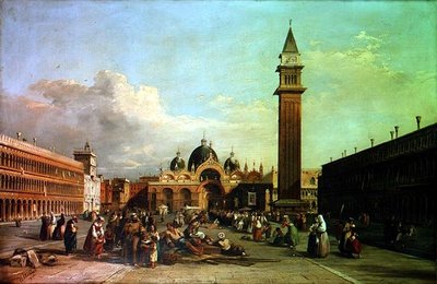 Piazza San Marco, med en procession av William James Muller