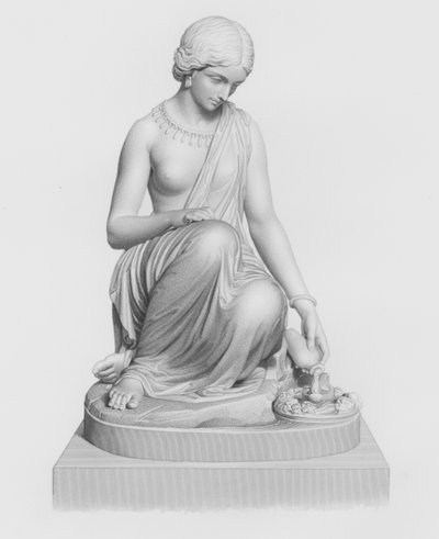 The Lamp of the Ganges, graverad av W Roffe från statyn av H Timbrell (gravyr) av William John Roffe