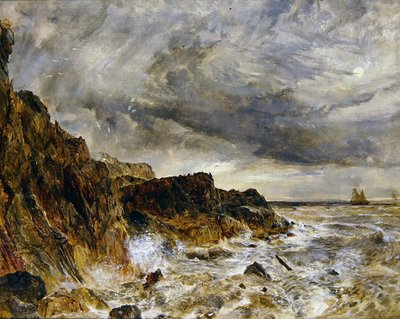 Llanddwyn Rocks (olja på duk) av William Joseph J.C. Bond