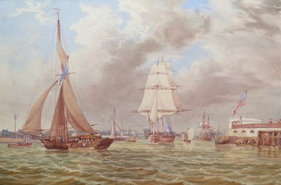 Sjöfart vid inloppet till Portsmouths hamn av William Joy