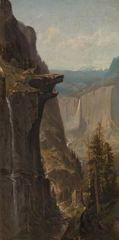 Yosemite Falls, från Glacier Point, 1879. av William Keith