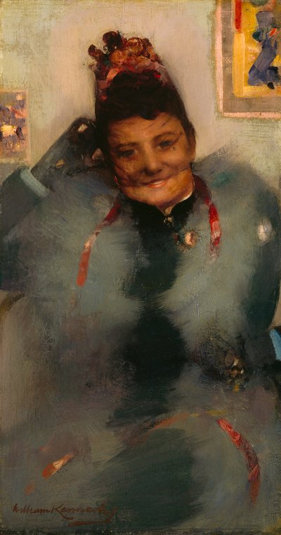 The Fur Boa (olja på duk) av William Kennedy