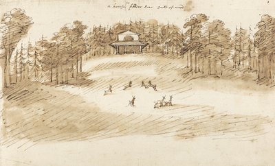 Deer Park (penna och bläck med tvätt på papper) av William Kent