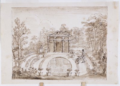 Blommigt tempel och rund pool av William Kent