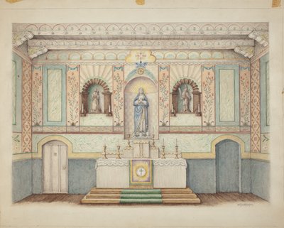 La Purisima Mission - Restaurerad 1941, ca. 1942. av William Kieckhofel