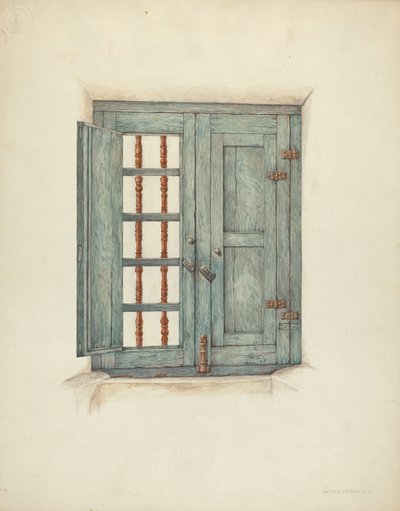 Fönsterluckor och detaljer, c. 1939. av William Kieckhofel