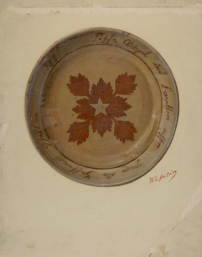 Pa. tysk maträtt, ca. 1936. av William L Antrim