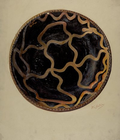 Pa. tysk maträtt, ca. 1937. av William L Antrim