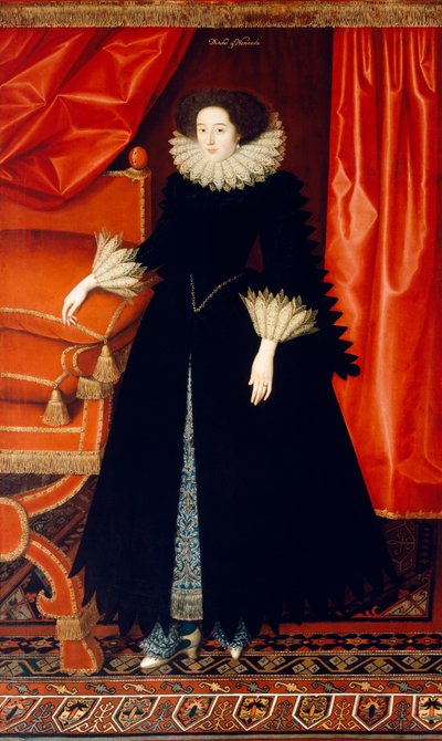 Elizabeth Bassett c.1615 (olja på duk) av William Larkin