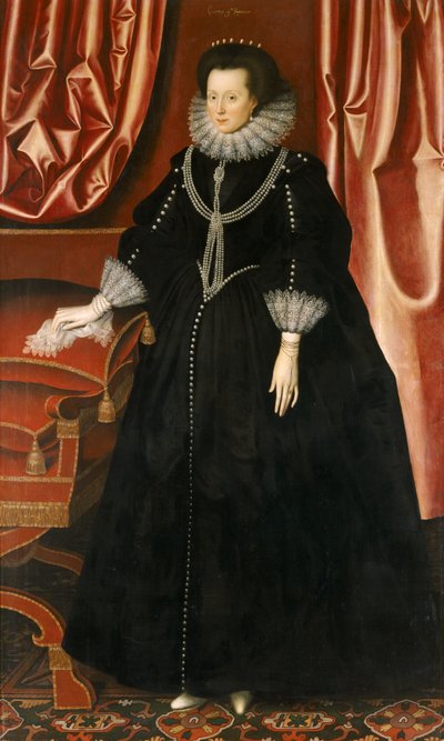 Elizabeth Drury, grevinna av Exeter, ca 1615 (olja på duk) av William Larkin